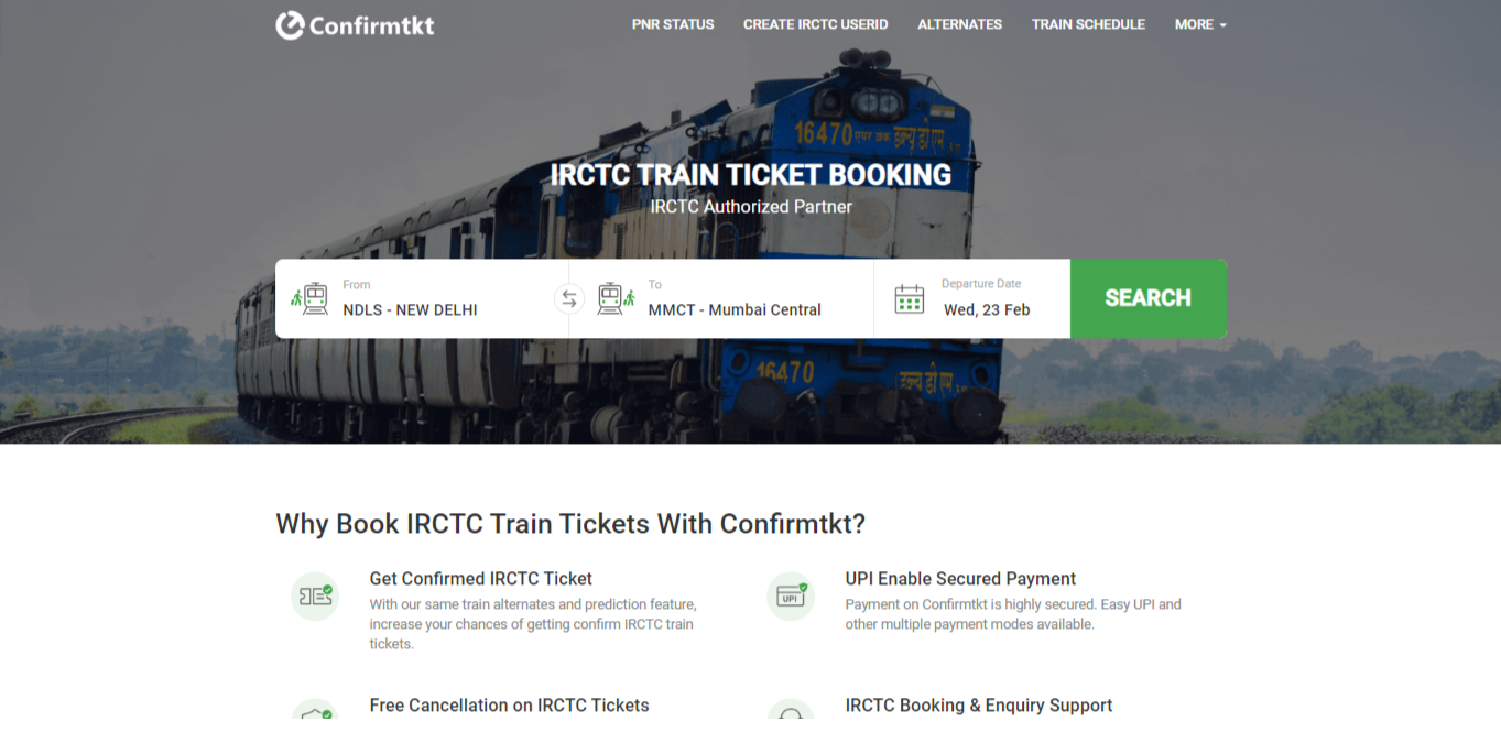 IRCTC Confirm Tatkal Ticket