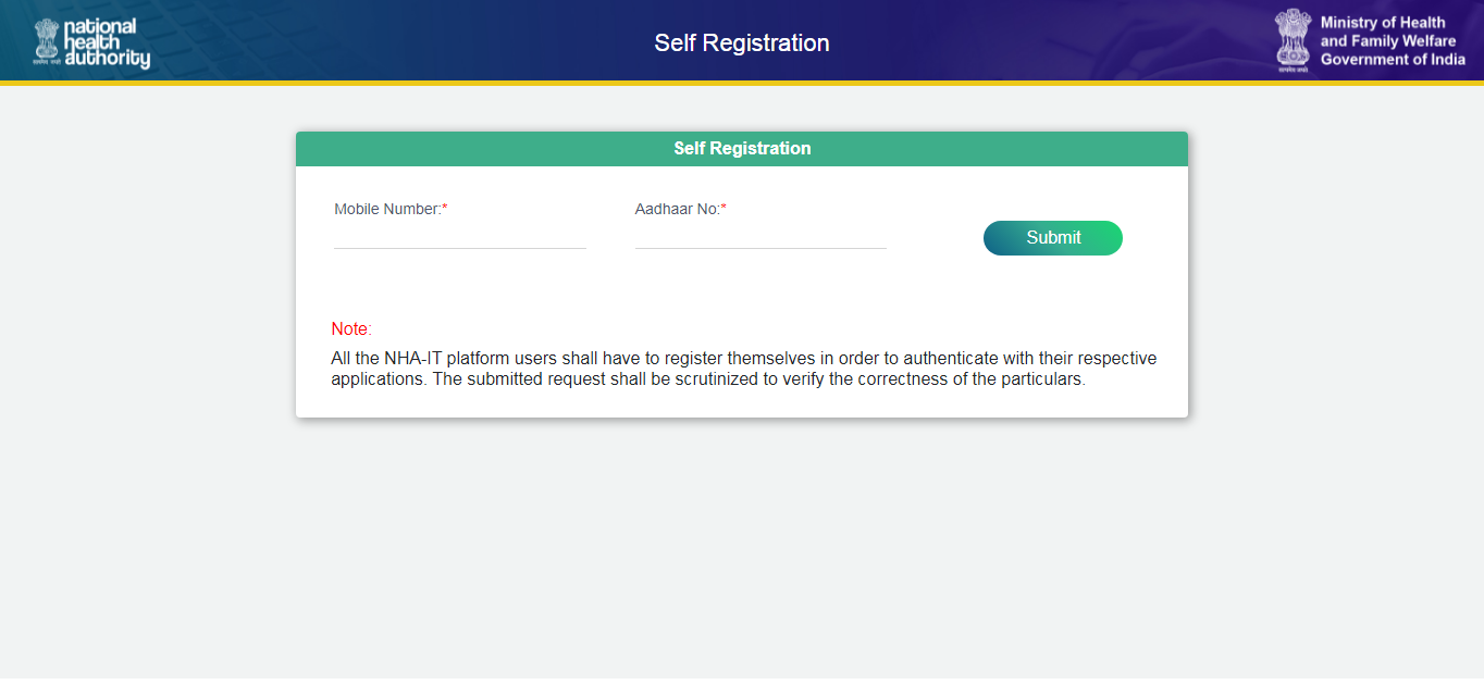 nha.gov.in Registration
