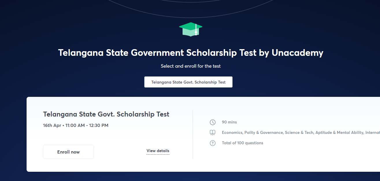 Ts Govt Scholarship