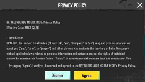 BGMI Privacy Policy Notice